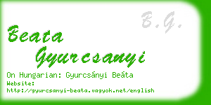 beata gyurcsanyi business card