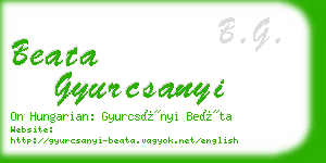 beata gyurcsanyi business card